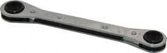 Lang - 1/2" x 9/16" 6 Point Ratcheting Box Wrench - Double End, 6-7/8" OAL, Steel - Benchmark Tooling