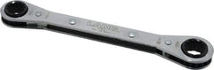 Lang - 1/2" x 9/16" 12 Point Ratcheting Box Wrench - Double End, 6-7/8" OAL, Steel - Benchmark Tooling