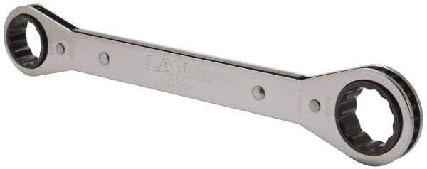 Lang - 13/16" x 7/8" 12 Point Ratcheting Box Wrench - Double End, 9-1/4" OAL, Steel - Benchmark Tooling