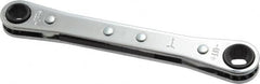 Lang - 7mm x 8mm 6 Point Ratcheting Box Wrench - Double End, 4-1/4" OAL, Steel - Benchmark Tooling