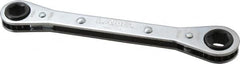 Lang - 11mm x 13mm 6 Point Ratcheting Box Wrench - Double End, 6-7/8" OAL, Steel - Benchmark Tooling