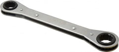 Lang - 15mm x 17mm 12 Point Ratcheting Box Wrench - Double End, 8-1/8" OAL, Steel - Benchmark Tooling