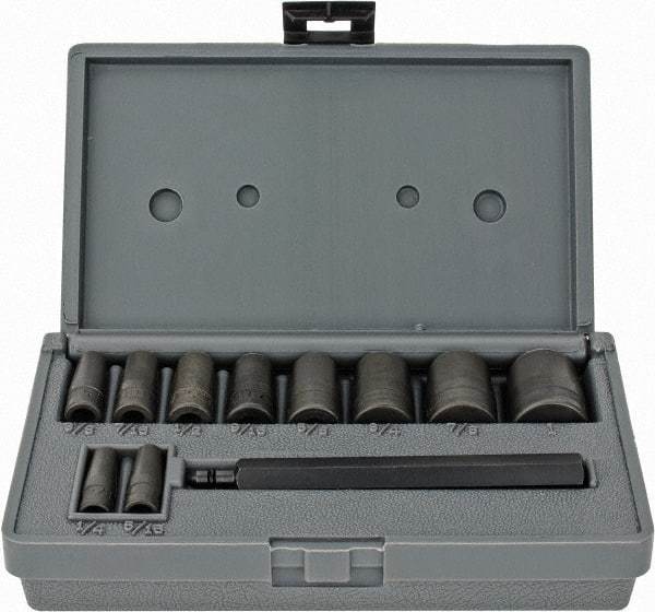 Lang - 11 Piece, 1/4 to 1", Hollow Punch Set - Benchmark Tooling