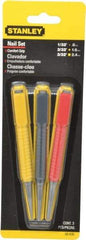 Stanley - 3 Piece, 1/32 to 3/32", Nail Punch Set - Comes in Carded - Benchmark Tooling