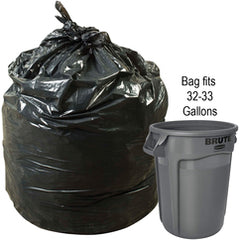 33 gal, .59 mil, Black, 33″ × 39″ - Case of 250, Revolution Bag Eco Max Low Density Can liners - Benchmark Tooling