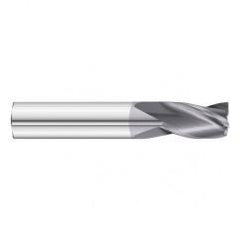 11/16 Dia. x 4 Overall Length 3-Flute Square End Solid Carbide SE End Mill-Round Shank-Center Cut-TiAlN - Benchmark Tooling