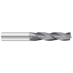 7/16 Dia. x 4 Overall Length 3-Flute Square End Solid Carbide SE End Mill-Round Shank-Center Cut-TiAlN - Benchmark Tooling