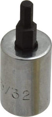 Proto - 3/8" Drive, 5/32" Hex Bit Socket - 1-13/16" OAL, 3/4" Bit Length - Benchmark Tooling