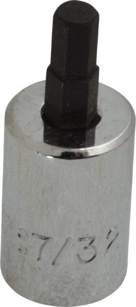 Proto - 3/8" Drive, 7/32" Hex Bit Socket - 1-13/16" OAL, 3/4" Bit Length - Benchmark Tooling