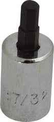 Proto - 3/8" Drive, 7/32" Hex Bit Socket - 1-13/16" OAL, 3/4" Bit Length - Benchmark Tooling
