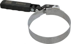 Plews - 4-1/8 to 4-1/2" Diam, Swivel Handle Large Oil Filter Wrench - Steel, For Use with Filters from 4-1/8 to 4-1/2" - Benchmark Tooling