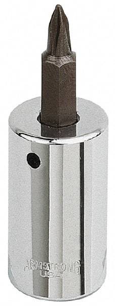 Armstrong - 1/4" Drive, T27 Torx Bit Socket - 1-9/16" OAL - Benchmark Tooling