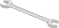 Armstrong - 5/8" x 3/4" Standard Open End Wrench - 7-7/8" OAL, Double End, Chrome Finish, 15° Head Angle - Benchmark Tooling