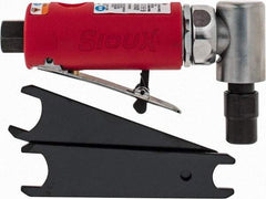 Sioux Tools - 1/4" Collet, Angle Handle, Straight Air Die Grinder - 20,000 RPM, Front Exhaust, 16 CFM, 0.3 hp, 6.21 bar, 1/4 NPT - Benchmark Tooling