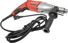 Milwaukee Tool - 120 Volt 1/2" Keyed Chuck Electric Hammer Drill - 0 to 20,000 & 0 to 40,000 BPM, 0 to 1,350 & 0 to 2,500 RPM, Reversible - Benchmark Tooling