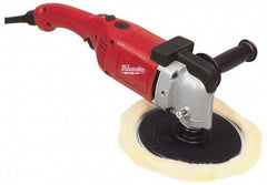 Milwaukee Tool - 7" Pad Diam, 2,800 RPM, Handheld Electric Polisher - 5/8-11" Spindle Thread, 11 Amps, 120 Volts - Benchmark Tooling