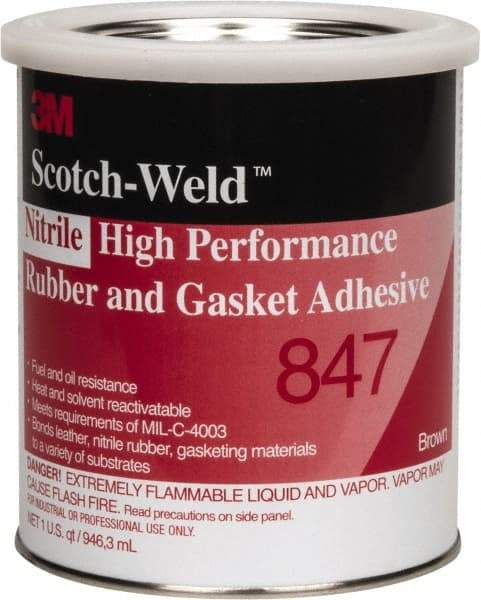 3M - 32 oz Can Brown Butyl Rubber Gasket Sealant - 300°F Max Operating Temp, Series 847 - Benchmark Tooling