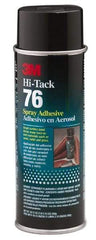 3M - 24 oz Aerosol Clear Spray Adhesive - High Tack, 160°F Heat Resistance, 28 Sq Ft Coverage, High Strength Bond, 10 min Max Bonding Time, Flammable, Series High-Tack 76 - Benchmark Tooling