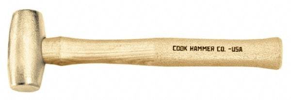 Cook Hammer - 6 Lb Head Nonsparking Mallet - 16" OAL, Wood Handle - Benchmark Tooling