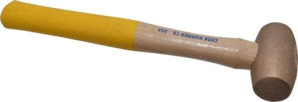 Cook Hammer - 1-1/2 Lb Head Nonsparking Mallet - 13" OAL, Wood Handle - Benchmark Tooling