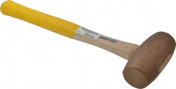 Cook Hammer - 6 Lb Head Nonsparking Mallet - 16" OAL, Wood Handle - Benchmark Tooling