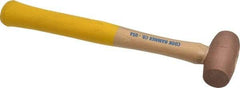 Cook Hammer - 1 Lb Head Nonsparking Mallet - 12" OAL, Wood Handle - Benchmark Tooling