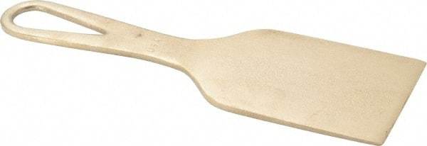 Ampco - Stiff Bronze 1-Edge Scraper - 3" Blade Width x 3" Blade Length, 9-1/4" Long Aluminum Handle - Benchmark Tooling