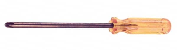 Ampco - #4, 13" OAL, Nonsparking Phillips Screwdriver - 8" Blade Length, Round Shank, Acetate Handle - Benchmark Tooling