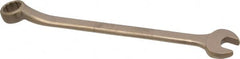 Ampco - 9/16" 12 Point Offset Combination Wrench - 15° Offset Angle, 8-1/4" OAL, Aluminum Bronze, Plain Finish - Benchmark Tooling