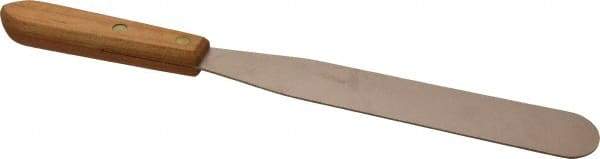 Ampco - 1-1/2" Wide Nickel Copper Spatula - Stiff, Wood Handle, 14" OAL - Benchmark Tooling