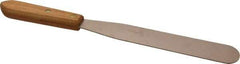 Ampco - 1-1/2" Wide Nickel Copper Spatula - Stiff, Wood Handle, 14" OAL - Benchmark Tooling