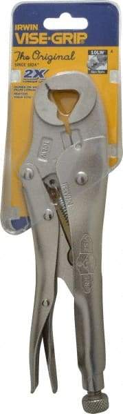 Irwin - 10" OAL Locking Jaw Locking Pliers - 5/8 to 1-1/8" Jaw Opening, Standard Handle - Benchmark Tooling