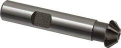 Keo - 1/2" Diam x 1/8" Width of Cut, 45° Included Angle, Shank Connection, High Speed Steel Single Angle Cutter - 3/8" Shank Diam, 2-1/8" Overall Length, Right Hand Cut, Uncoated - Benchmark Tooling