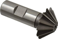 Keo - 1-1/2" Diam x 1/2" Width of Cut, 45° Included Angle, Shank Connection, High Speed Steel Single Angle Cutter - 3/4" Shank Diam, 2-3/4" Overall Length, Right Hand Cut, Uncoated - Benchmark Tooling