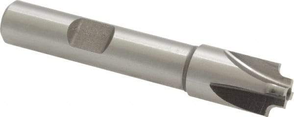 Keo - 1/16" Radius, 7/16" Mill Diam, 4 Flute High Speed Steel Corner Rounding End Mill - Single End, Uncoated, 1/4" Tip Diam, 2-1/2" OAL, 3/8" Shank Diam - Benchmark Tooling