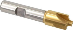 Keo - 1/8" Radius, 5/8" Mill Diam, 4 Flute High Speed Steel Corner Rounding End Mill - Single End, TiN Finish, 1/4" Tip Diam, 3" OAL, 1/2" Shank Diam - Benchmark Tooling