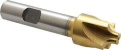 Keo - 5/32" Radius, 3/4" Mill Diam, 4 Flute High Speed Steel Corner Rounding End Mill - Single End, TiN Finish, 5/16" Tip Diam, 3" OAL, 1/2" Shank Diam - Benchmark Tooling