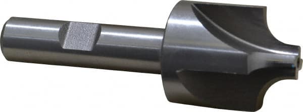 Keo - 5/16" Radius, 1-1/8" Mill Diam, 4 Flute High Speed Steel Corner Rounding End Mill - Single End, Uncoated, 3/8" Tip Diam, 3-1/4" OAL, 1/2" Shank Diam - Benchmark Tooling