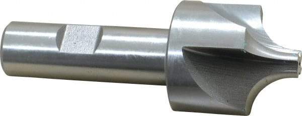 Keo - 1/2" Radius, 1-1/2" Mill Diam, 4 Flute High Speed Steel Corner Rounding End Mill - Single End, Uncoated, 3/8" Tip Diam, 3-7/8" OAL, 3/4" Shank Diam - Benchmark Tooling