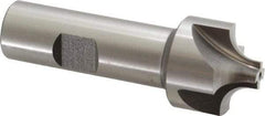 Keo - 8mm Radius, 1-1/8" Mill Diam, 4 Flute High Speed Steel Corner Rounding End Mill - Single End, Uncoated, 3-1/4" OAL, 3/4" Shank Diam - Benchmark Tooling
