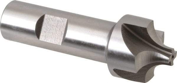 Keo - 9mm Radius, 1-1/8" Mill Diam, 4 Flute High Speed Steel Corner Rounding End Mill - Single End, Uncoated, 3-1/4" OAL, 3/4" Shank Diam - Benchmark Tooling