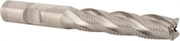 Niagara Cutter - 1/2" Diam, Fine Pitch, 2" LOC, 4 Flute Cobalt Roughing Square End Mill - Uncoated, 4" OAL, 1/2" Shank Diam, Single End, 30° Helix - Benchmark Tooling