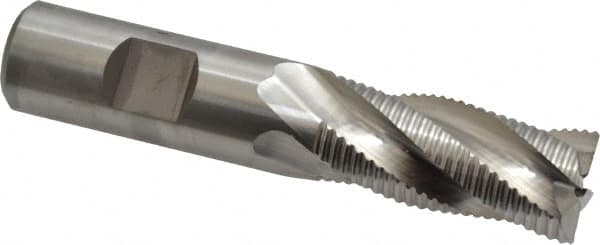 Niagara Cutter - 3/4" Diam, Fine Pitch, 1-5/8" LOC, 4 Flute Cobalt Roughing Square End Mill - Uncoated, 3-7/8" OAL, 3/4" Shank Diam, Single End, 30° Helix - Benchmark Tooling