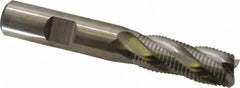 Niagara Cutter - 1/2" Diam, Fine Pitch, 1-1/4" LOC, 4 Flute Cobalt Roughing Square End Mill - Uncoated, 3-1/4" OAL, 1/2" Shank Diam, Single End, Centercutting, 30° Helix - Benchmark Tooling
