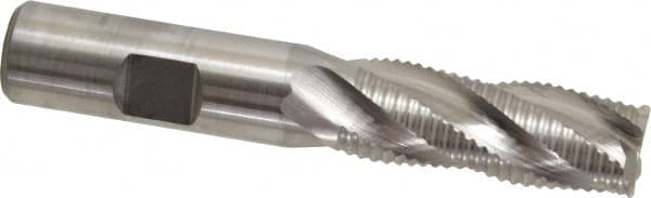 Niagara Cutter - 5/8" Diam, Fine Pitch, 1-5/8" LOC, 4 Flute Cobalt Roughing Square End Mill - Uncoated, 3-3/4" OAL, 5/8" Shank Diam, Single End, Centercutting, 30° Helix - Benchmark Tooling