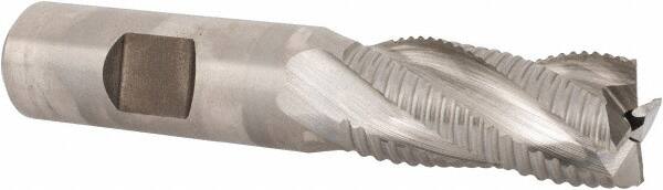Niagara Cutter - 5/8" Diam, Fine Pitch, 1-1/4" LOC, 4 Flute Cobalt Roughing Square End Mill - Uncoated, 3-3/8" OAL, 5/8" Shank Diam, Single End, 30° Helix - Benchmark Tooling