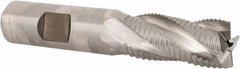 Niagara Cutter - 5/8" Diam, Fine Pitch, 1-1/4" LOC, 4 Flute Cobalt Roughing Square End Mill - Uncoated, 3-3/8" OAL, 5/8" Shank Diam, Single End, 30° Helix - Benchmark Tooling