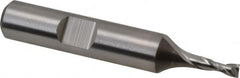 Niagara Cutter - 1/8", 3/8" LOC, 3/8" Shank Diam, 2-5/16" OAL, 2 Flute, Cobalt Square End Mill - Single End, Uncoated, Spiral Flute, 30° Helix, Centercutting, Right Hand Cut, Right Hand Flute, Series SP205 - Benchmark Tooling