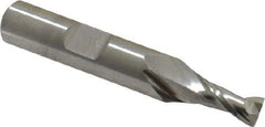 Niagara Cutter - 1/4", 1/2" LOC, 3/8" Shank Diam, 2-5/16" OAL, 2 Flute, Cobalt Square End Mill - Single End, Uncoated, Spiral Flute, 30° Helix, Centercutting, Right Hand Cut, Right Hand Flute, Series SP205 - Benchmark Tooling