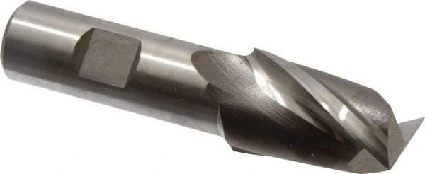 Niagara Cutter - 1", 1-1/2" LOC, 3/4" Shank Diam, 3-3/4" OAL, 2 Flute, Cobalt Square End Mill - Single End, Uncoated, Spiral Flute, 30° Helix, Centercutting, Right Hand Cut, Right Hand Flute, Series SP205 - Benchmark Tooling